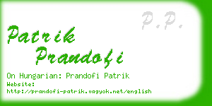 patrik prandofi business card